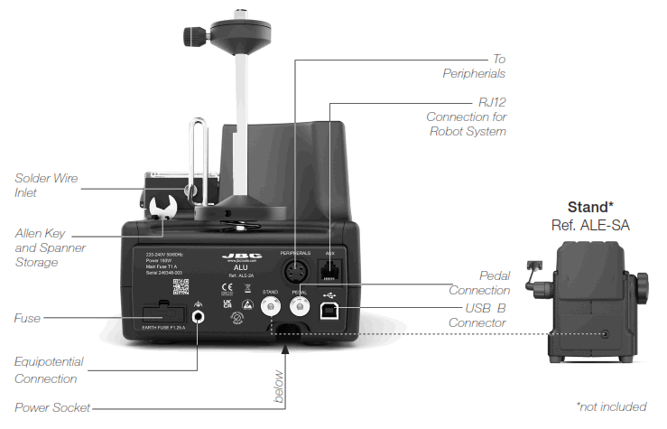 JBC ALU Auto Feed Soldering Control Unit - Features and Connections1