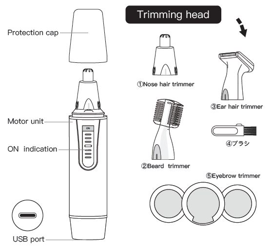 Marzha-3580-Nose-Hair-Trimmer-
fig-1