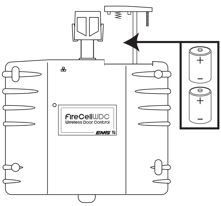 Firecell MK241-99 Wireless Door Control - Insert batteries