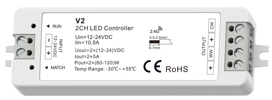 LEDLyskilder V2 Dual Color LED Controller User Manual