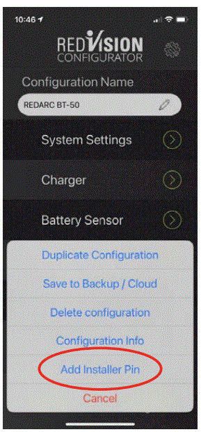 REDARC-Setting-A-Pin-Code-To-Lock-Configurations-Android-fig-11