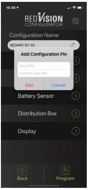 REDARC-Setting-A-Pin-Code-To-Lock-Configurations-Android-fig-12.
