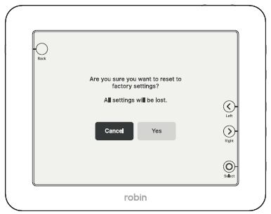 robin RDC0801-11 Digital Day Clock 2.0 User Manual - Factory reset