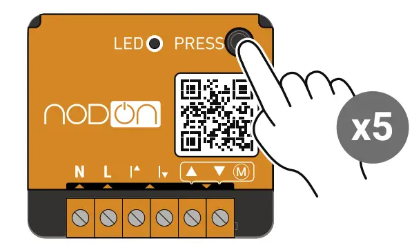 NODON SIN 2 RS 01 Roller Shutter Relay Switch - QR coad 2.