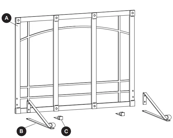 Pleasant Heartha FA217S Titan Fireplace Screen-fig2