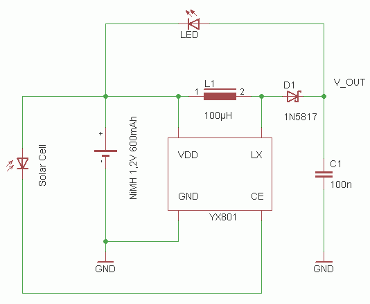 instructables YX8018 Solar LED Driver