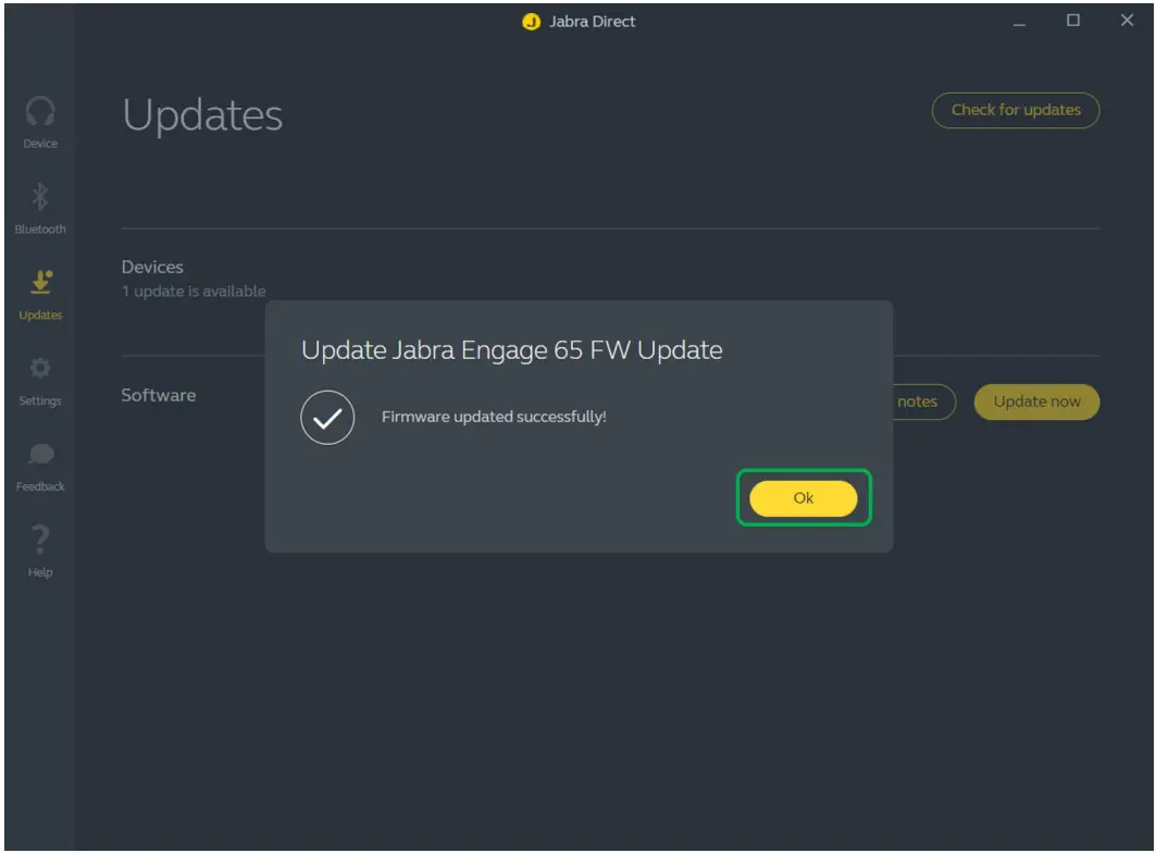 How do I Manually Update the Firmware on my Jabra Device Using Jabra Direct - FIGURE 8