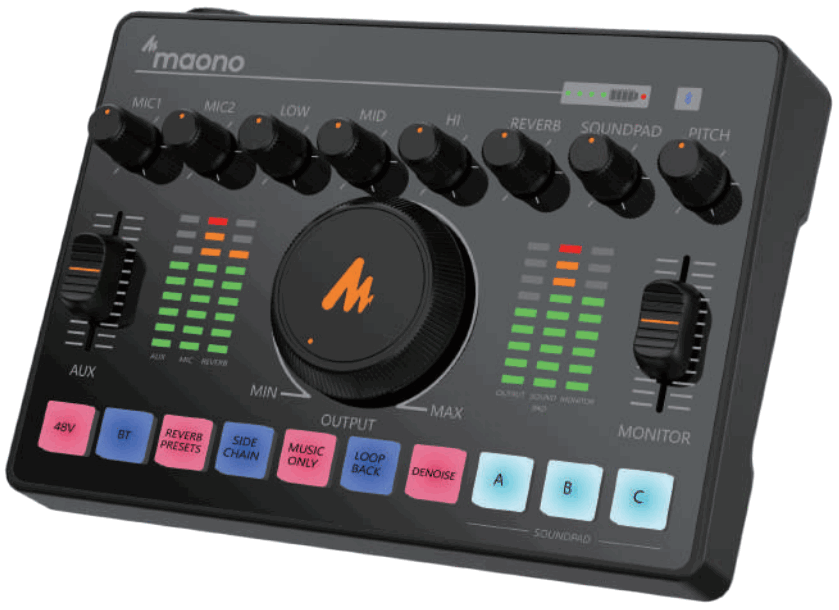 Maonocaster C2 Portable Live Streaming and Podcast Console for Computer and Smartphone