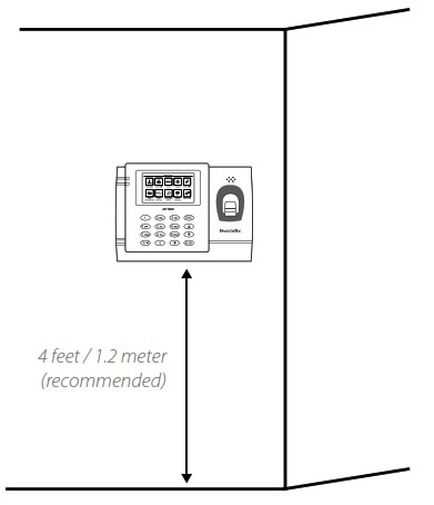 FINGERTEC AC100C Time Attendance System with 3ft Ethernet - Installations & Communication 1