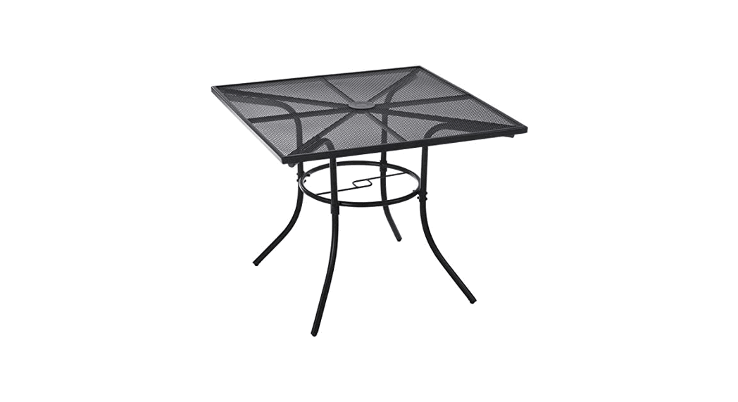 GLOBAL INDUSTRIAL Square Steel Mesh Outdoor Cafe Table - Featured Image