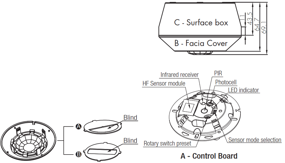 HYTRONIK DUAL Sarface Mount Dual Sense Trailing Edge Sensor HIM16