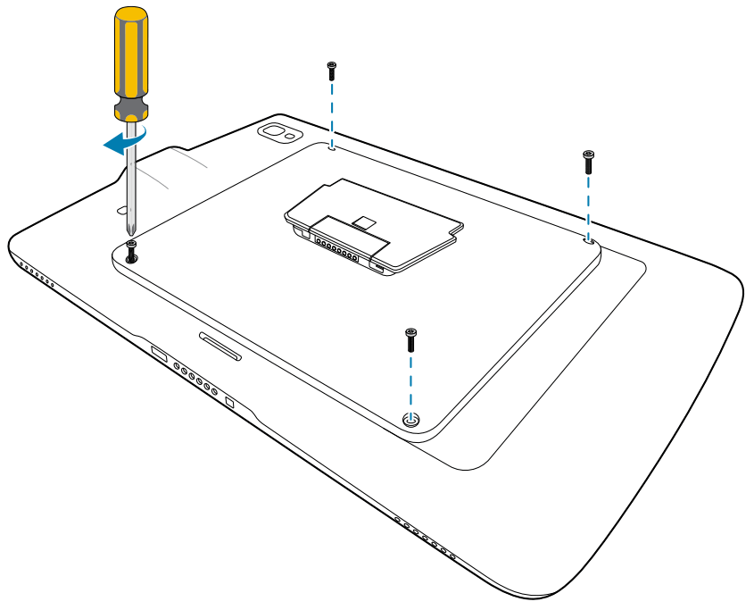 ZEBRA ET40 ET45 Presentation Stand - device using