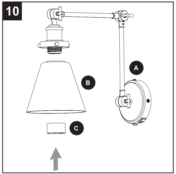allen roth 42626 Gold Vintage LED Wall Sconce - fig 24
