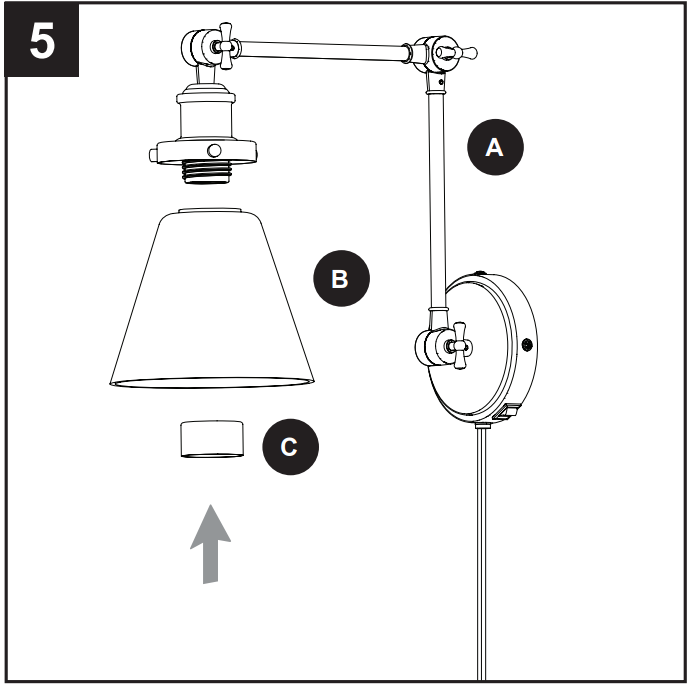allen roth 42626 Gold Vintage LED Wall Sconce - fig 9