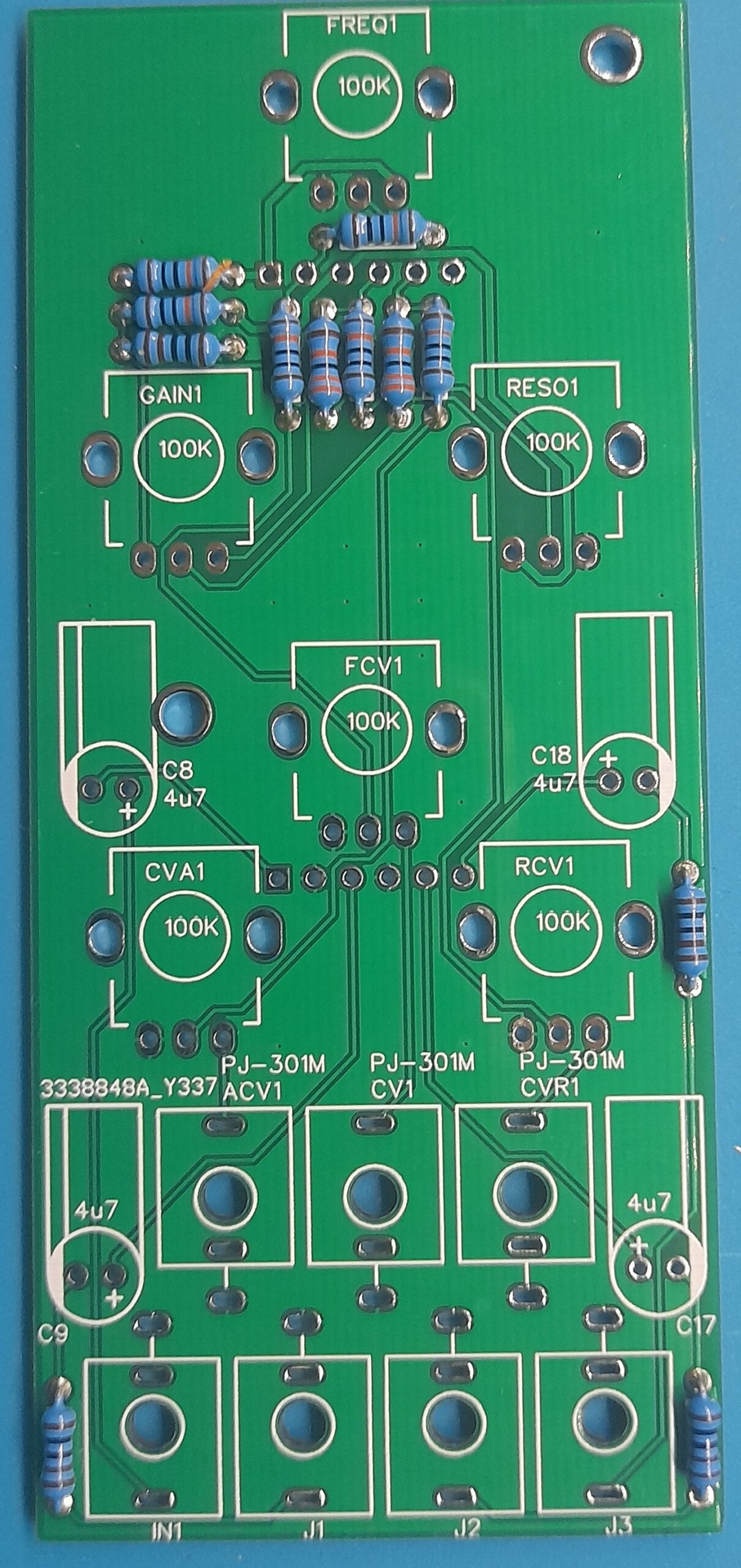 CubuSynth VCFA Multimode VCF with LP HP and BP Outputs and Integrated VCA - BUILD GUIDE 12