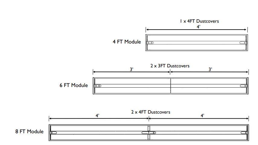 LEDALITE FloatPlane Suspended Instruction Manual - Module Lengths