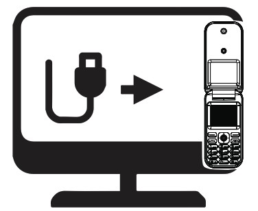LOGIC F6 Flip Phone - Connect your Logic phone to the computer using