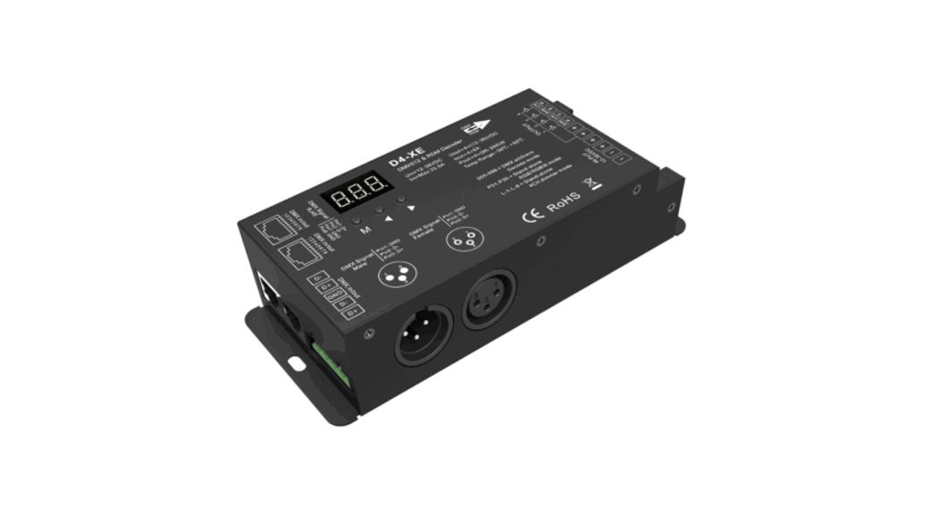 SKYDANCE D4 XE 4 Channel Constant Voltage DMX512 &amp RDM Decoder - Featured Image