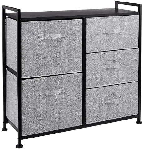 amazonbasics B07SFZLWHC Fabric 5 Drawer Storage Organizer Unit