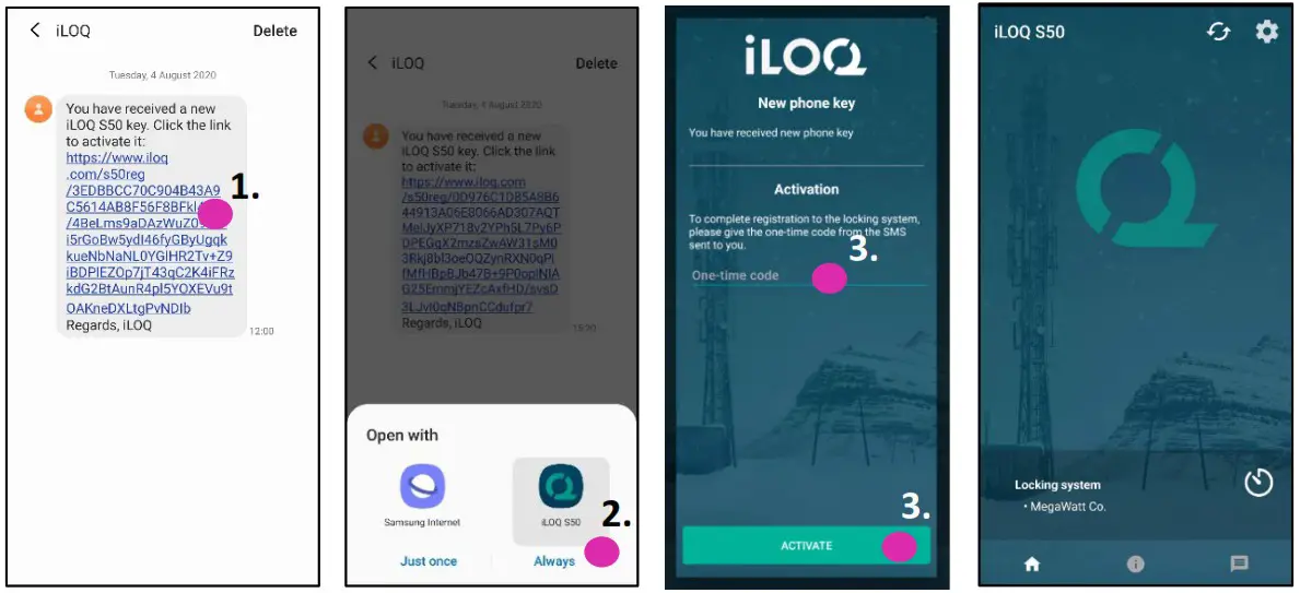 iLOQ S50 Mobile Application - Registering the app as a key to a locking system 1