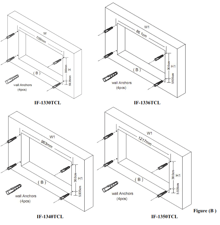 intertek IF-1330TCL Electric Fireplace - 6