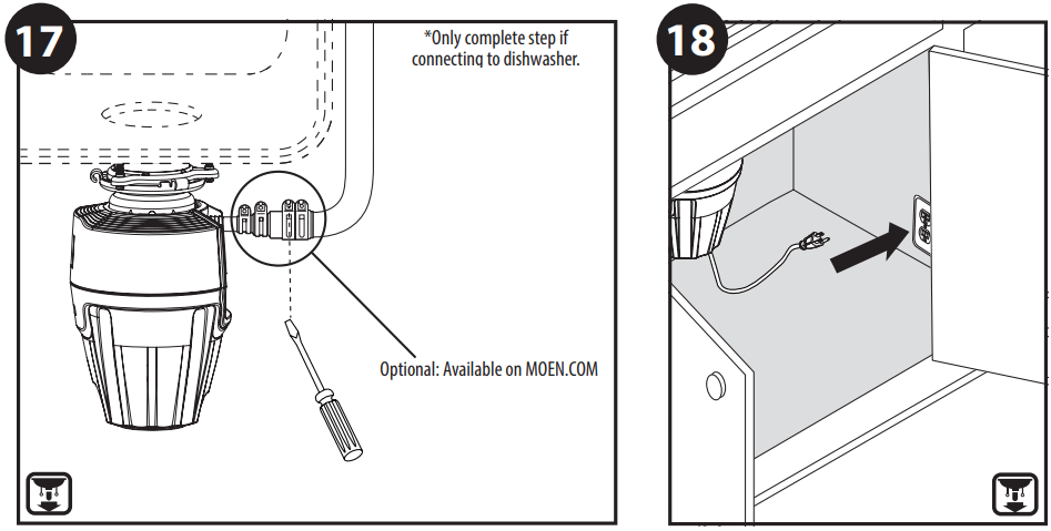 MOEN GXP50C Garbage Disposal with Power Cord - fig 15