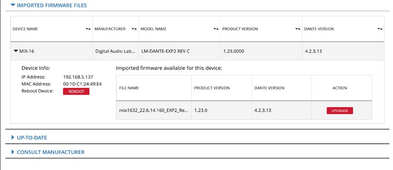 Dante Firmware Update Supplement Using Apple Computer - Product Overveiw 4