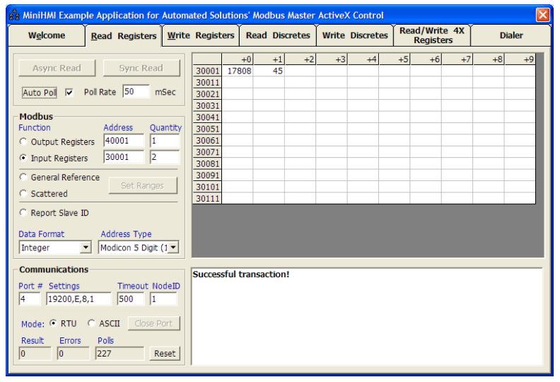 Microsemi SmartFusion Modbus Reference Design - Polling with MiniHMI