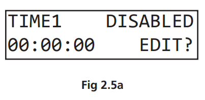 Programming The Timing Events Using The Front Buttons