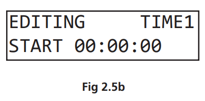 Programming The Timing Events Using The Front Buttons