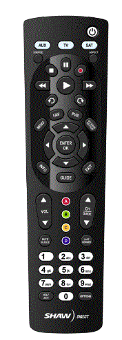 SHAW DIRECT IRC600-URC600 Remote Control