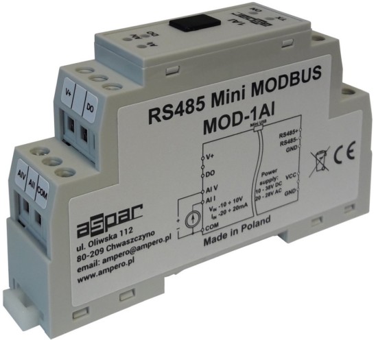 aspar Mini Modbus 1AI Expansion Module