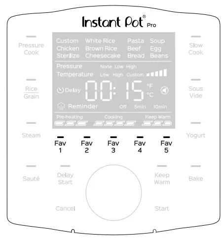 Instant Pot PRO Multi Use Pressure Cooker - Favourite Programmes