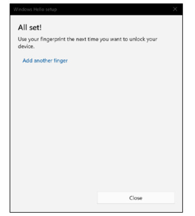 Kensington VeriMark Windows 11 Optional Update and Fingerprint Set Up - Add another finger