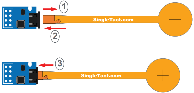 SingleTact Miniature Force Sensor System - Connecting the Sensor