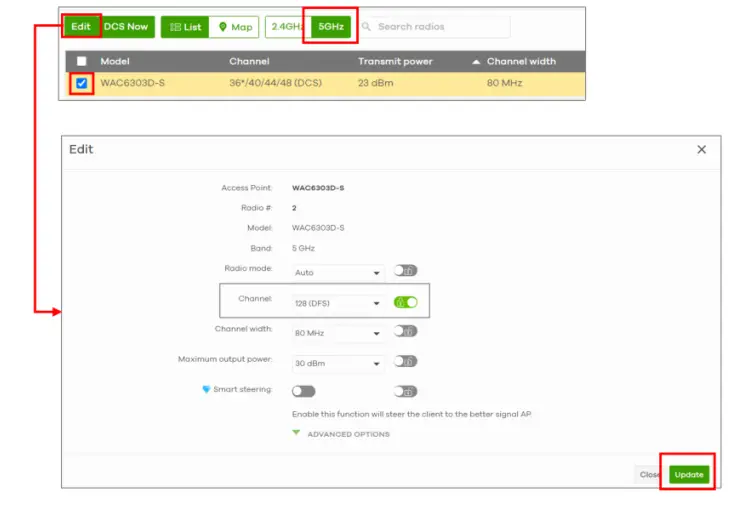 ZYXEL Setup and Proceed Throughput Test - configuration 2