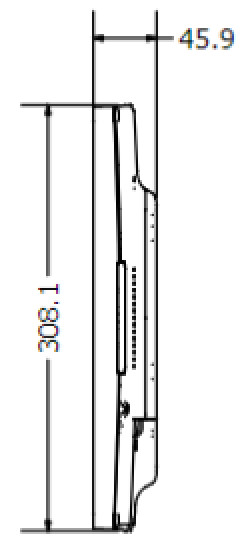 MicroTouch IC-215P-AW4-W10 Touch Computer - Side View