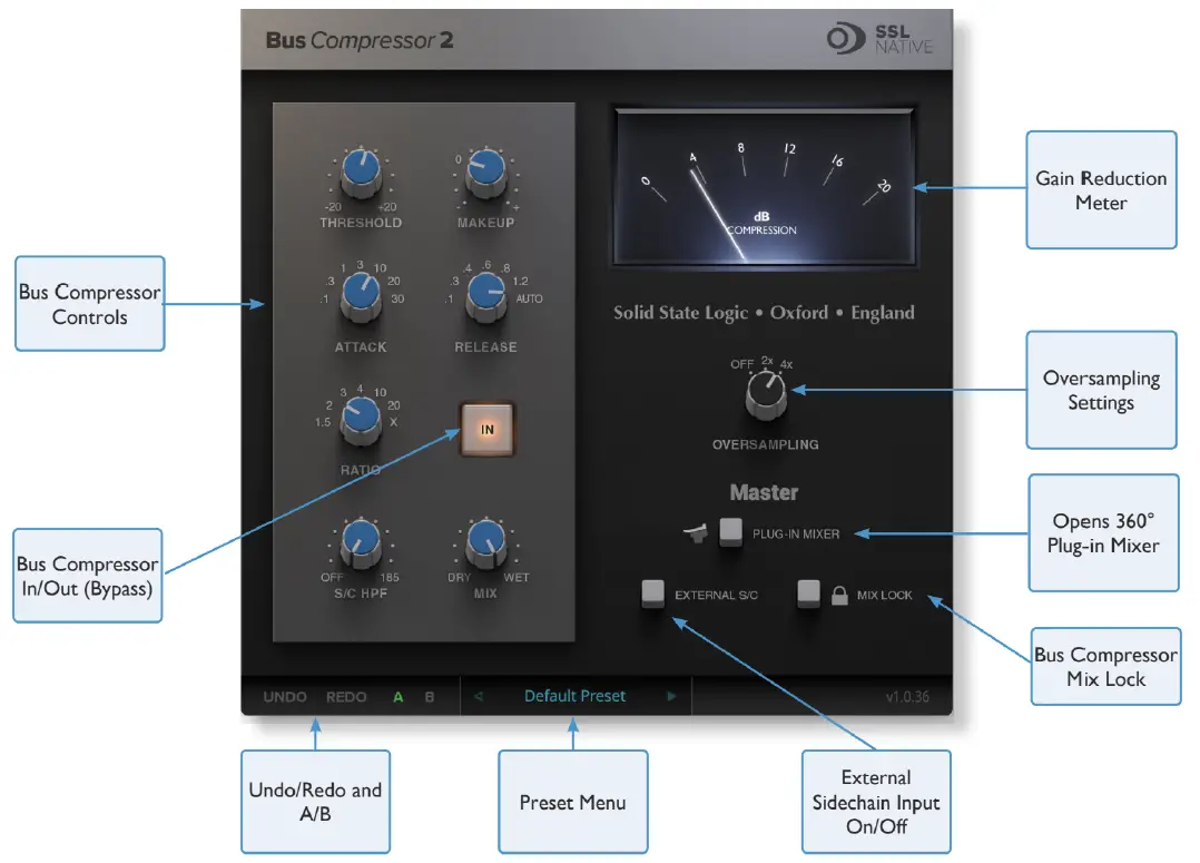 Solid state logic bus compressor 2 user guide