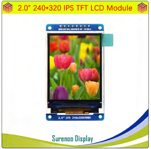Surenoo SSP0200A 240320 Series SPI TFT LCD Module - Cover