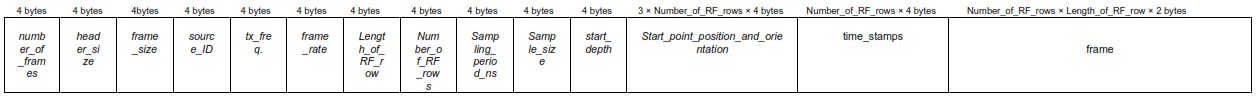 TELEMED ArtUs RF Data Control - Structure of the file 1