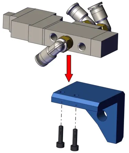 KOLVER LINAR2 Folding and Linear Positioning Arms with Autoadvance Kit - Pneumatic connections