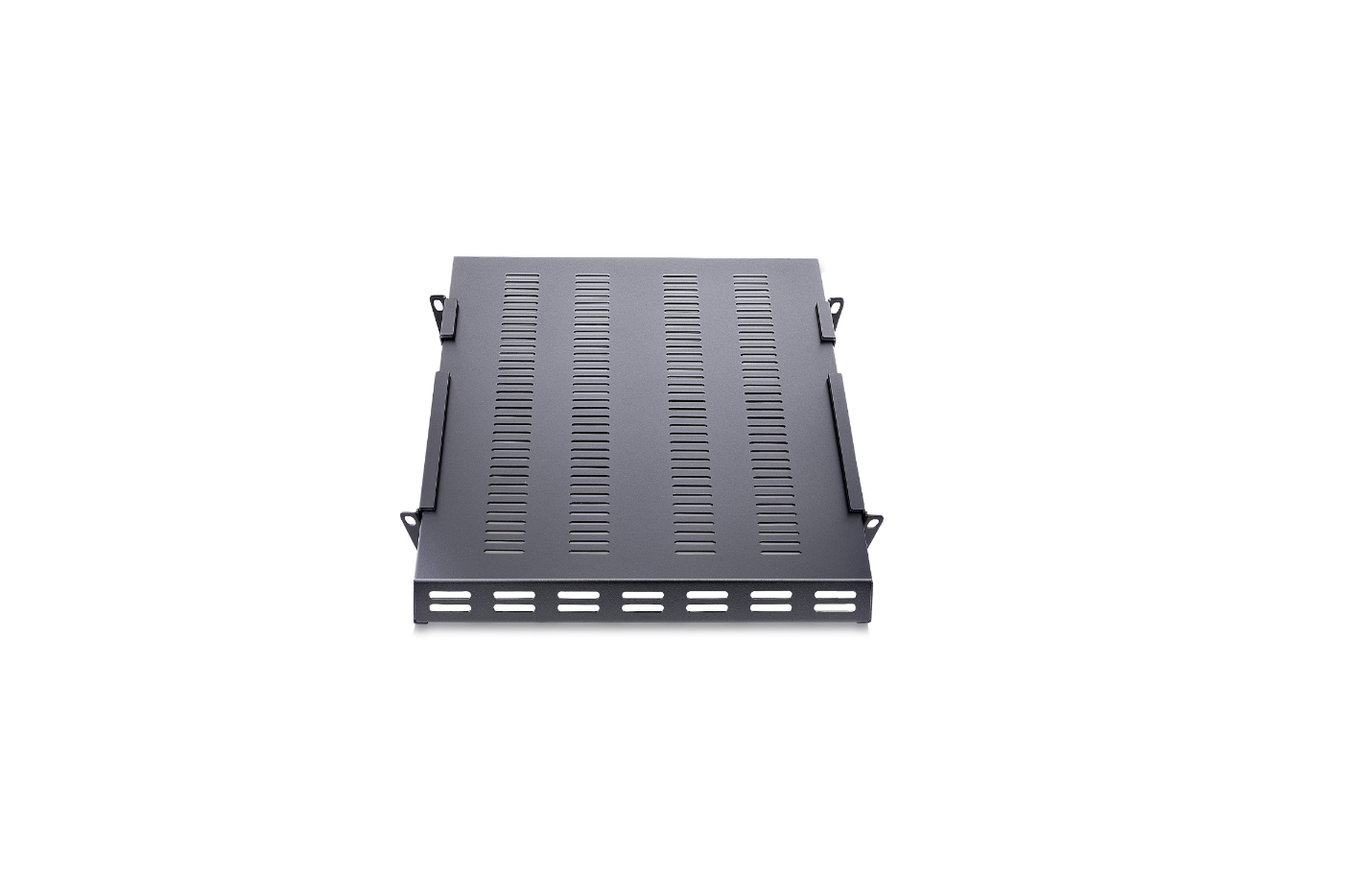 StarTech com ADJSHELFHDV2 1U 4 Post Adjustable Vented Server Rack Mount Shelf