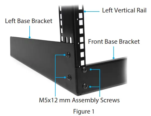 StarTech com RK4OD2 19 Inch Open Frame 2-Post Desktop Rack - Figure 1