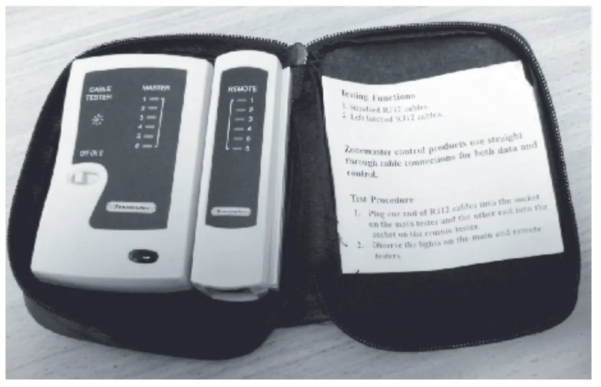 Appendix B - Zonemaster Cable Tester