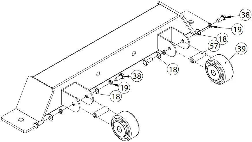 FORCE F MR FID V2 FID Bench with Arm and Leg Developer - ASSEMBLY DRAWING