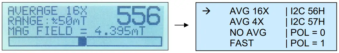 ams AS5510 10 bit Linear Incremental Position Sensor - Configuration menu