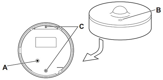 CLIPSAL Wiser Motion Sensor - Operating elements