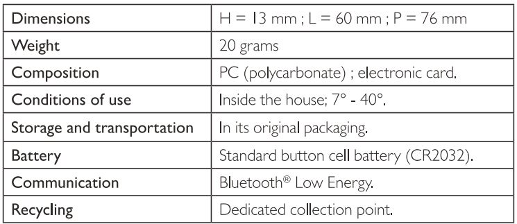 FELIWAY LLD01 Home Level Sensor Classic Fragrance Diffusor Instruction Manual - FELIWAY® home Level Sensor technical features
