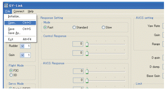 Futaba GY520 Link Software User Manual