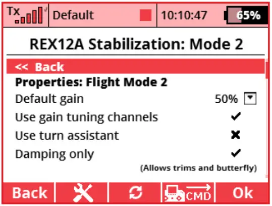 JETI model Complex Radio Control System - ight mode